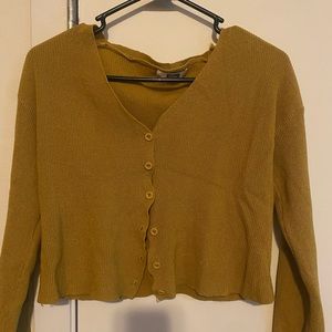 Mustard Cardigan Sweater